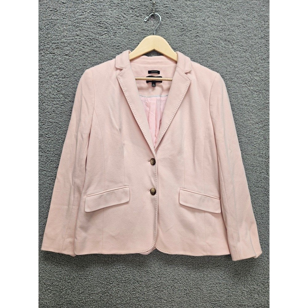 Talbots Aberdeen Blazer 12 Pink Cotton Knit Two Button Professional Career